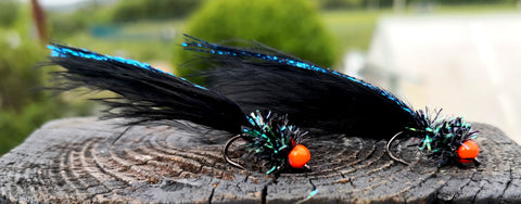 ORANGE BEADED BLACK PULSE DAMSEL X2