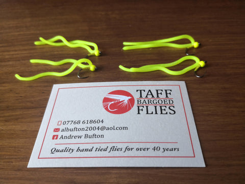 NEW LOOP DESIGN YELLOW SQUIRMY WORM X4