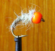 Orange Beaded Hares Ear X2